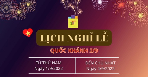 THÔNG BÁO LỊCH NGHỈ LỄ NGÀY 2/9